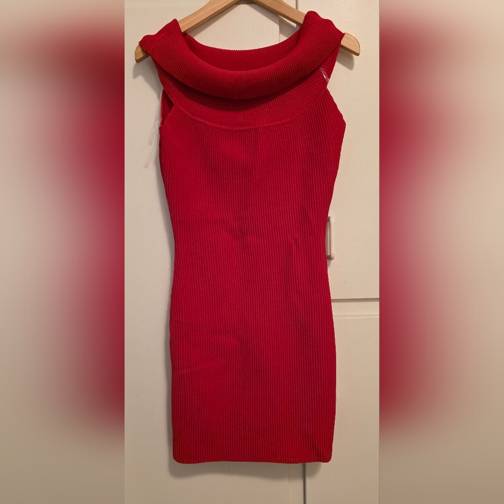 Windsor Red Ribbed Dress